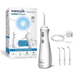 Waterpik Cordless White WF-13 Rechargeable Water Flosser for Teeth New